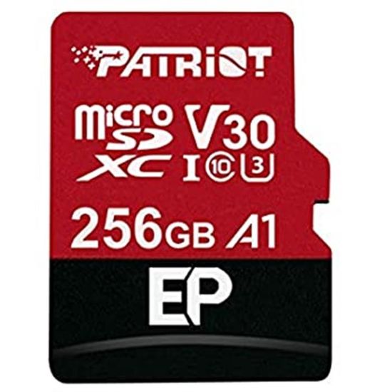  Зображення MicroSDHC 256GB Patriot class 10 UHS-I/U3 EP A1 (PEF256GEP31MCX) + SD адаптер 